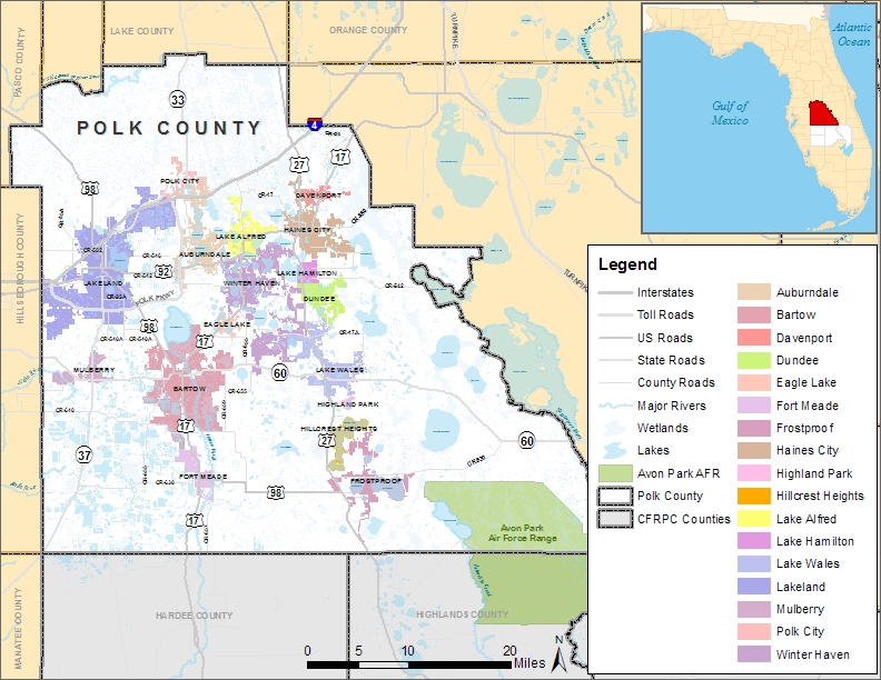 Polk County Location Map - CFRPC.