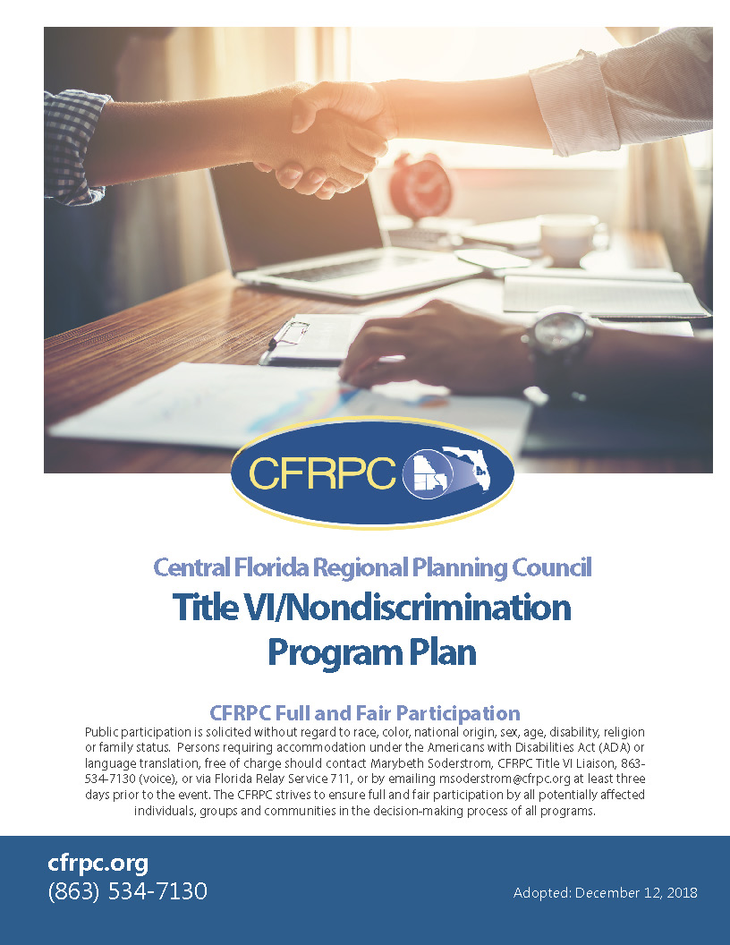 Central Florida Regional Planning Council Title VI/Nondiscrimination Program Plan