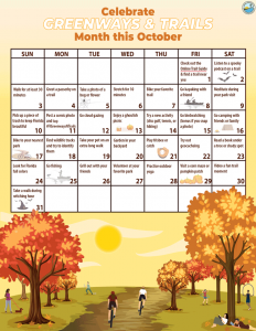 Celebrate Greenways and Trails Month this October calendar